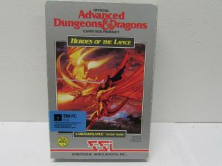 Rare - - 1988 Dungeons & Dragons " Heros Of The Lance " Video Game - Complete - - Pc