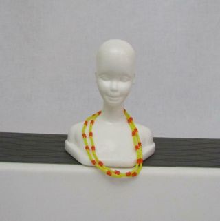 Vintage Barbie Made For Each Other 1881 Double Beaded Necklace Yellow Orange