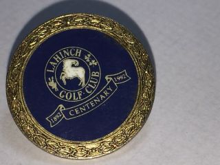 Rare Centenary Golf Ball Marker Lahinch Gc 1892 - 1992 27 Years Old