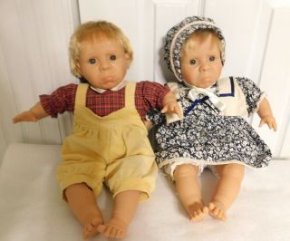 Set Of Two Vintage Berenguer Dolls Pouty Expressions.