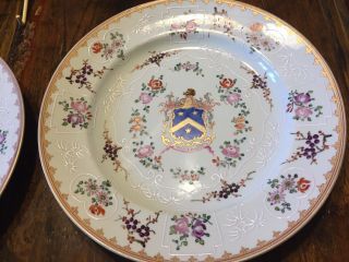 Samson Faux Armorial Porcelain Plates Chinese Export Style Pc