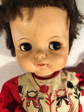 Vintage Eegee Baby Doll W/ Cat Pajamas 18” 2