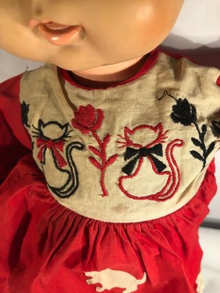 Vintage Eegee Baby Doll W/ Cat Pajamas 18” 3