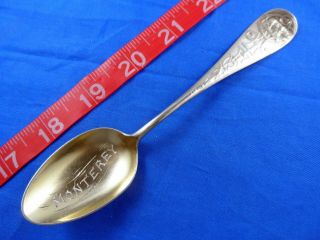 6 " Monterey California Sterling Souvenir Spoon Rare Antique Shreve Mission Arts