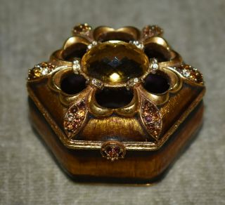 Rare Jay Strongwater Enameled Trinket Box W/ Swarovski Crystals