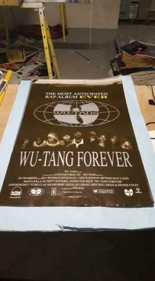 Wu Tang : Forever : Rare 1997 Us Record Company Promo Poster