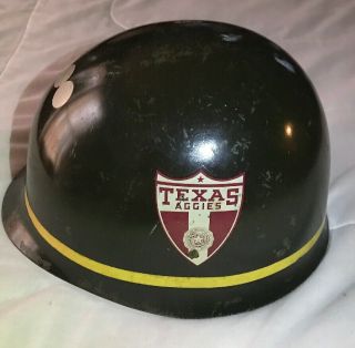Vintage Texas A&m University Aggies College Military Combat Helmet Very Rare.