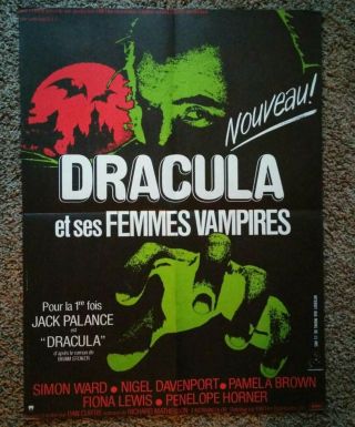 Dracula French Moyenne Poster 1976 Rare Jack Palance Dan Curtis Vampire