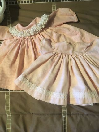 Vintage Handmade Coat And Dress Fits Madam Alexander Full Sz Pussycat Baby Doll