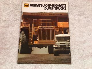 Rare Komatsu Off Highway Trucks 15 Page Dealer Sales Brochure