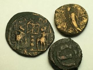 Ancient Auth.  3 Rare$ Coins; 1 Greek 317 Bc,  1 Byzantine 527 Ad,  1 Roman 307 Ad