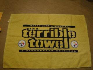 Pittsburgh Steelers Terrible Towel Vintage Rare Narrow Logo Towel