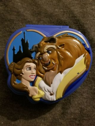 Vintage Polly Pocket Disney Beauty & The Beast Compact Playset Only 1995