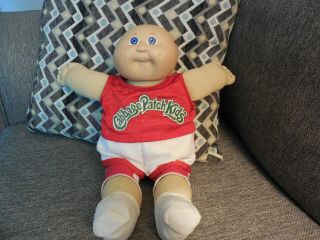 Vintage 1985 Cabbage Patch Kid - Bald Baby With Blue Eyes