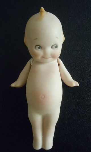 Vintage Baby Kewpie Doll Ceramic Figurine Bisque Porcelain 4”
