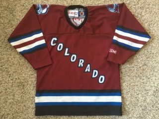 Rare Vintage Ccm Nhl Colorado Avalanche Hockey Jersey One Size Boys Toddler