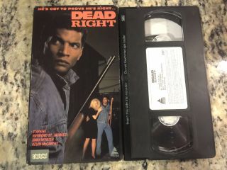 Dead Right Rare Prism Vhs Not On Dvd 1988 Blaxploitation Action Kevin Mccarthy