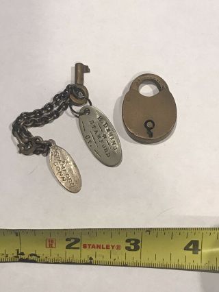 Vintage Small Brass Padlock With Key Antique Padlock Brass Lock Connecticut