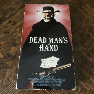 rare DEAD MAN ' S HAND 1991 VHS hard to find WESTERN wild west COWBOYS cards 3
