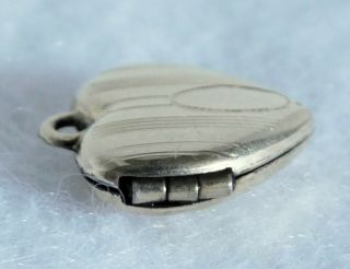 Antique TD 12K Gold Filled Engraved Front Miniature Heart Locket Pendant Charm 3