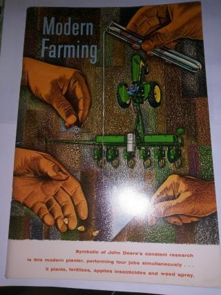 Rare 1959 John Deere Modern Farming Dealer Advertising Sales Brochure