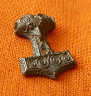 A 362.  Viking Style Silver Amulet.  Hammer Of Thor.