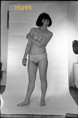 Semi Nude Woman In Transparent Panties 1970s Fine Art Vintage Negative