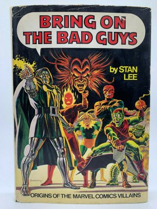 Stan Lee Bring On The Bad Guys Marvel Hardcover1976 1st Press Dust Jacket Rare