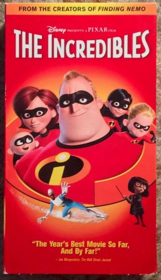 The Incredibles Vhs Disney Pixar Rare