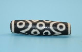 58 15 Mm Antique Dzi Agate Old 15 Eyes Bead From Tibet