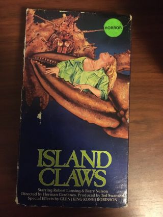 Island Claws Vhs Vestron Rare Horror Crab Htf Oop