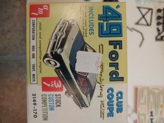 AMT 49 Ford Coupe 3 In 1 Kit Over 50 Years Old With $1.  57 Price Sticker 2