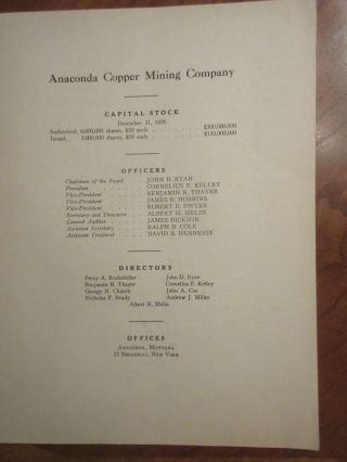 1926 Rare Awesome Vintage Booklet/anaconda Copper Mining Montana Mo/stock Look