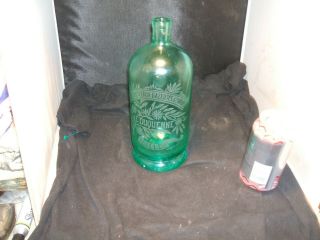 Antique Vintage French Seltzer Soda Siphon Green Bottle Paris Lille No Seams