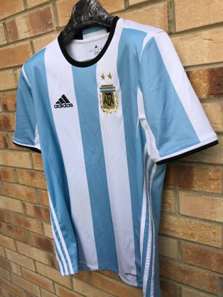 Argentina 2016/17 Home Shirt Mens Medium Adidas Classic Football Rare