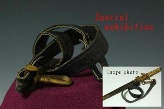 Japanese Antique Belt Parts Uniform Katana Sword Gunto Tsuba Samurai Yoroi Ww 侍