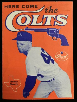 1962 Here Come Houston Colts Booklet Bobby Shantz Rare Vtg 1st Yr Mlb 45s Astros