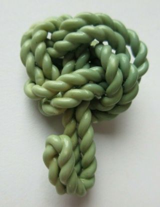 Most Unusual Xl Antique Vtg Extruded Celluloid Knot Button W/ Hook 1 - 1/2 " (n)