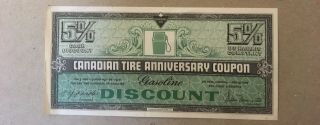 Extremely Rare Canadian Tire Anniversary Coupon 5 Five Percent Cash Discount