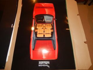 Very Rare 1989 Ferrari Mondial T Cabriolet Top View Factory Poster 95991752