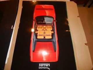 Very rare 1989 Ferrari Mondial T Cabriolet Top View Factory Poster 95991752 2