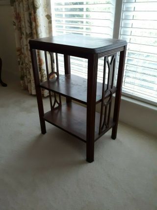 Vintage Eastern Kentucky Wooden Side Table With Shelf