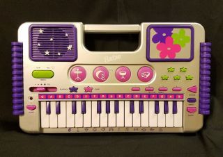 Rare 1999 Barbie Music Center Keyboard Electronic Piano Pink/purple Child Size