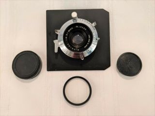 Rare Board - Mounted W - Prinz 90mm F6.  3 Large Format Lens W/ Seikosha - Slv Shutter