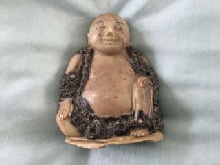 Vintage Soap Stone Buddha Carved Figurine - 4”
