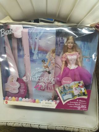 2001 Mattel Barbie Nutcracker Sugarplum Princess Book Dance Stand