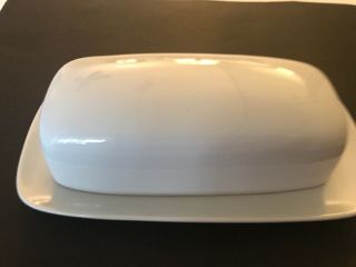 Mikasa Antique White Covered Butter Dish - Sophisticate Pattern - Pre - Owned