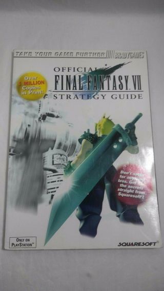 Final Fantasy Vii Brady Games Rare Official Strategy Guide Playstation Ps1