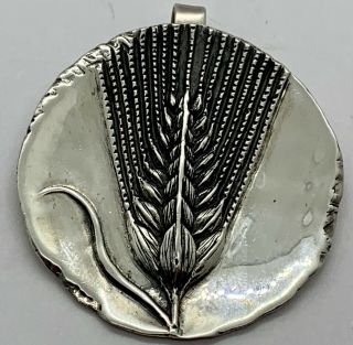 Rare Vintage Retired James Avery Sterling Silver Large Wheat Sheaf Pendant 1 3/4