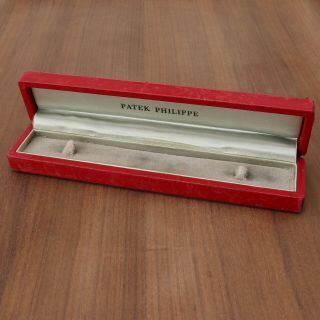 Vintage Patek Philippe Rare Red Leather Watch Box Women ' s Collectible Display 3
